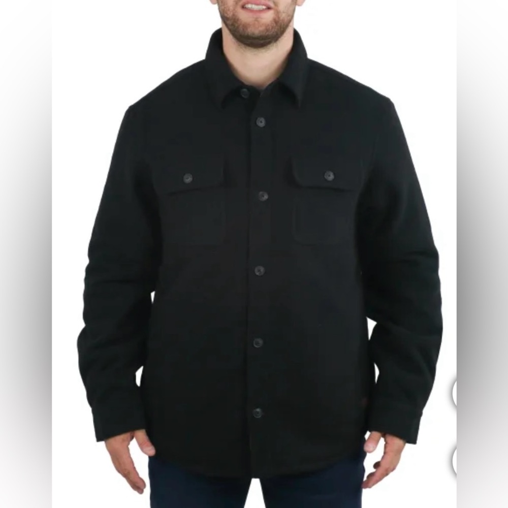 Jachs Men's Shirt Jacket wool in black medium